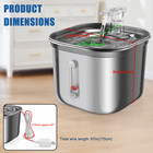 Automatic Pet Dog Cat Water Fountain Stainless Steel 74oz 2 2l- Usb Port