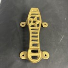 Antique Cast Iron 7  Long Shoeshine Shoe Shine Foot Rest Stand With Center Star