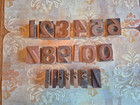 Vtg Original Letterpress Mixed Numbers Wood Type Printers Blocks 2  Set Of 19