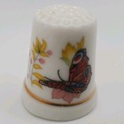 8 Vtg  Thimbles  3 Kalvarie Porcelain Butterfly   Flowers   5 Butterfly Ones