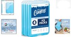 Cool Coolers 4 Pack  Xl Slim Ice Packs For Lunch Boxes   Coolers - Freezer Safe