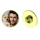 Color Photo Charm Lapel Pin Tie Tack Memorial Gift F  Wedding Family Friend Love