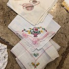 Vintage Handkerchief Lot Embroidered Lace Crochet Cotton Linen 24 Pc Mixed Usa