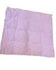 Handmade Pink Rag Quilt Baby Blanket 36x33   Soft Cotton Lovey Comfort Gift