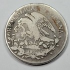 1824 Do Hookneck Mexico Silver 8 Reales Cap   Rays Small Scratch  j414