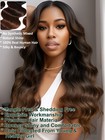 Unice Peruvian Ombre Brown Body Wave 1 3 Bundles Human Hair Extensions Weaves Us
