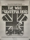 The Who And Grateful Dead 1976  printer s Proof poster Signed By Artist Tuten 