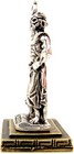 Ancient Greek God Poseidon Statue Miniature Silver Mythology Figurine