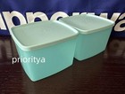 Tupperware Freezer It Square Rounds 800ml Container Set Of 2 Light Blue New