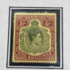Bermuda Stamps 1938 5 - Green   Red yellow Sg118 Mnh Cv   100    