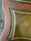 Vintage 1950s Mahogany Coffee Table - Duncan Phyfe Style W  Tooled Leather
