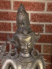 Vintage Tibet Cast Brass  Bronze -standing Tara Sculpture-33 In Buddhism Goddess