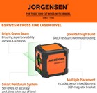 Jorgensen Laser Level W tripod 65ft Self Leveling Green Cross Line Laser Leveler