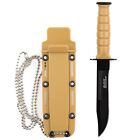 6  Tactical Military Black Fixed Blade Pocket Knife