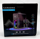 Km20 Karaoke Machine 60w Bluetooth Speaker With 2 Wireless Microphones Open Box