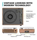 Bluetooth Vinyl Record Player 3-speed Turntable With Stereo Speakers Vintage