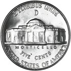 1943 D Jefferson 35  Silver War Nickel Gem Bu Us Coin