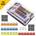 12-way Blade Box Fuse Block Holder Led Indicator 12v 32v Auto Marine Part Eag