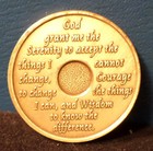 Alcoholics Anonymous Aa 37 Year Bronze Medallion Coin Chip Token Sobriety Sober