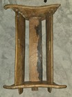 Antique Early American Primitive Baby Field Cradle Hand Carved Wood Farmhouse