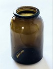 Unknown Antique Glass Bottle Height 11cm Width 6 8cm Amber Glass