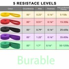 Resistance Band Set 5 Pieces exercise Workout fitness yoga  Glute Training Bands