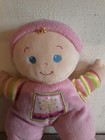 Fisher Price Mattel Pink Baby s First Doll Stuffed Plush Rattle Lovey 2008 10 
