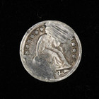Love Token Over An 1854 Seated Liberty Dime