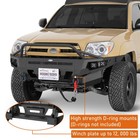 Off-road Front Bumper W winch Plate   4x Led Lights For 2003-2009 Toyota 4runner