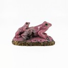 Antique Russian Gilded Silver Rhodonite Frogs Paperweight W  Garnets Box