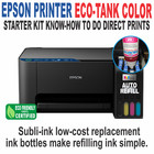Epson Printer With Sublimation Ink Bundle Print Mug Dtf Cotton T-shirt Maker Bun