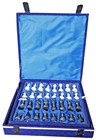 Brand New Hand Crafted Marble onyx Chess Board Set black   White  30 Cm X 30 Cm