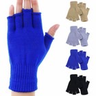 Unisex Men Woman Winter Warm Fingerless Gloves Half Finger Knit Mittens Colors