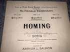 Vintage Sheet Music 1917 Homing Arthur Salmon Teresa Del Riego Piano Vocal