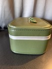 Vintage 1950-1960   s Green Train Case Cosmetic Luggage Hard Shell Mid Century