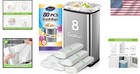 80 Count 8 Gallon Medium Trash Bags     Unscented Clear Bin Liners For All Use