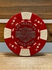 Las Vegas Harley Davidson Emblem Poker Chip- Las Vegas  Nv -red   White