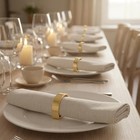 100 Pcs Gold Napkin Rings Bulk Delicate Napkin Holder For Dining Wedding Party
