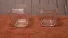 Vintage 2 Small Pyrex Fridge 501-b Refrigerator Dish With Lid 501-c Clear Glass