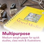 300 Series Mixed Media Paper Pad  Side Wire Bound  5 5x8 5 Inches  40 Sheets    