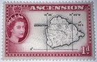Travelstamps  1956 Ascension Sc  63   Sg 58 Qe2   Mint  Og  Never Hinged