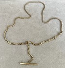 Vintage Pocket Watch Chain Necklace With T-bar Gold-filled 32  Long