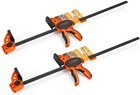 Jorgensen 2 Pack 24  One Hand Clamp spreader Medium Duty E-z Hold Bar Clamps Set