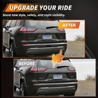 2pcs Red Lens Rear Bumper Tail Reflector Lights For 2019-2023 Jeep Cherokee