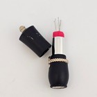 Lipstick Pin Cushion Sewing Needle Case With Needles Included 