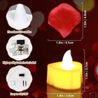 3000 Pcs Artificial Rose Petals With 20 Pcs Flameless Led Tea Lights Candles Dec