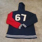 Polo Ralph Lauren Full Zip Varsity Style Sweatshirt W   Hood Boys Size Xl 18 20