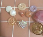 10 Assorted Vintage Glass Buttons