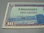 Military Payment Certificate Mpc Series 681 10 Cents With Center Crease