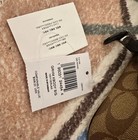 Coach Signature Logo Crossbody Bag Khaki black Adjustable Strap Inner Pockets
